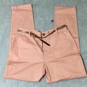 Forever 21 Women’s Large Peach Pants Belted